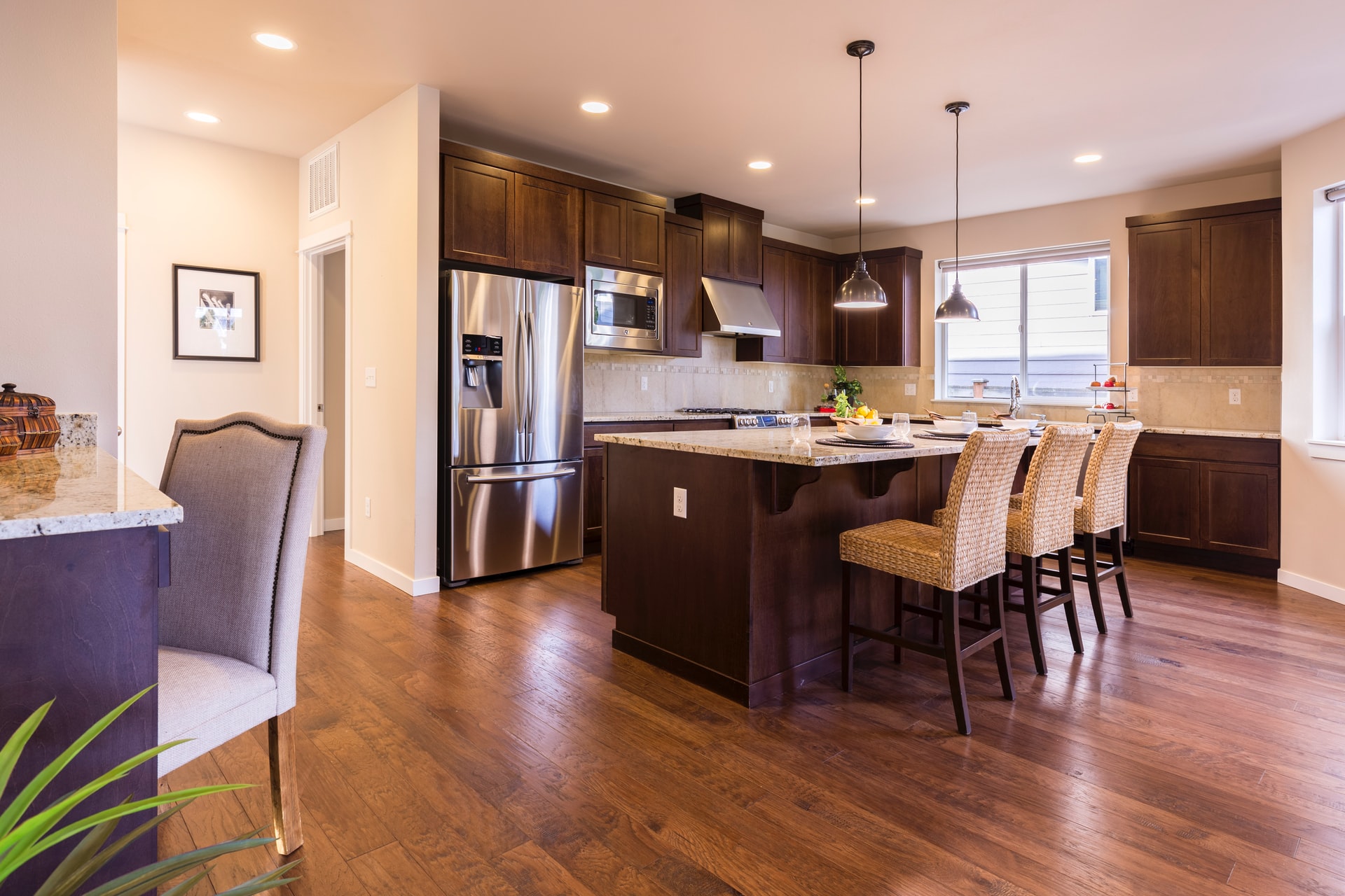 Glossy hardwood floors